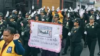 Marcha en SJL. Foto: Twitter Policía Perú