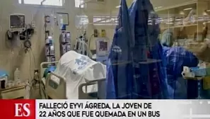 Eyvi Ágreda falleció en el Hospital Guillermo Almenara.