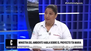 Fabiola Muñoz, ministra del Ambiente.