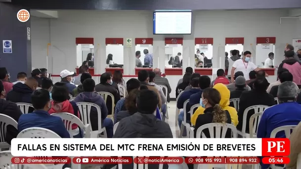 Falla en sistema del MTC frena emisión de brevetes a nivel nacional. Foto: América Noticias
