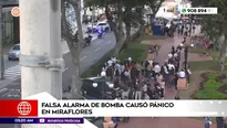 Falsa alarma de bomba causó pánico en Miraflores. Foto y video: América Noticias