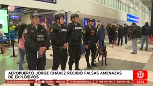 Falsas amenazas de bomba activaron alerta en el Jorge Chávez. Foto y video: América Noticias