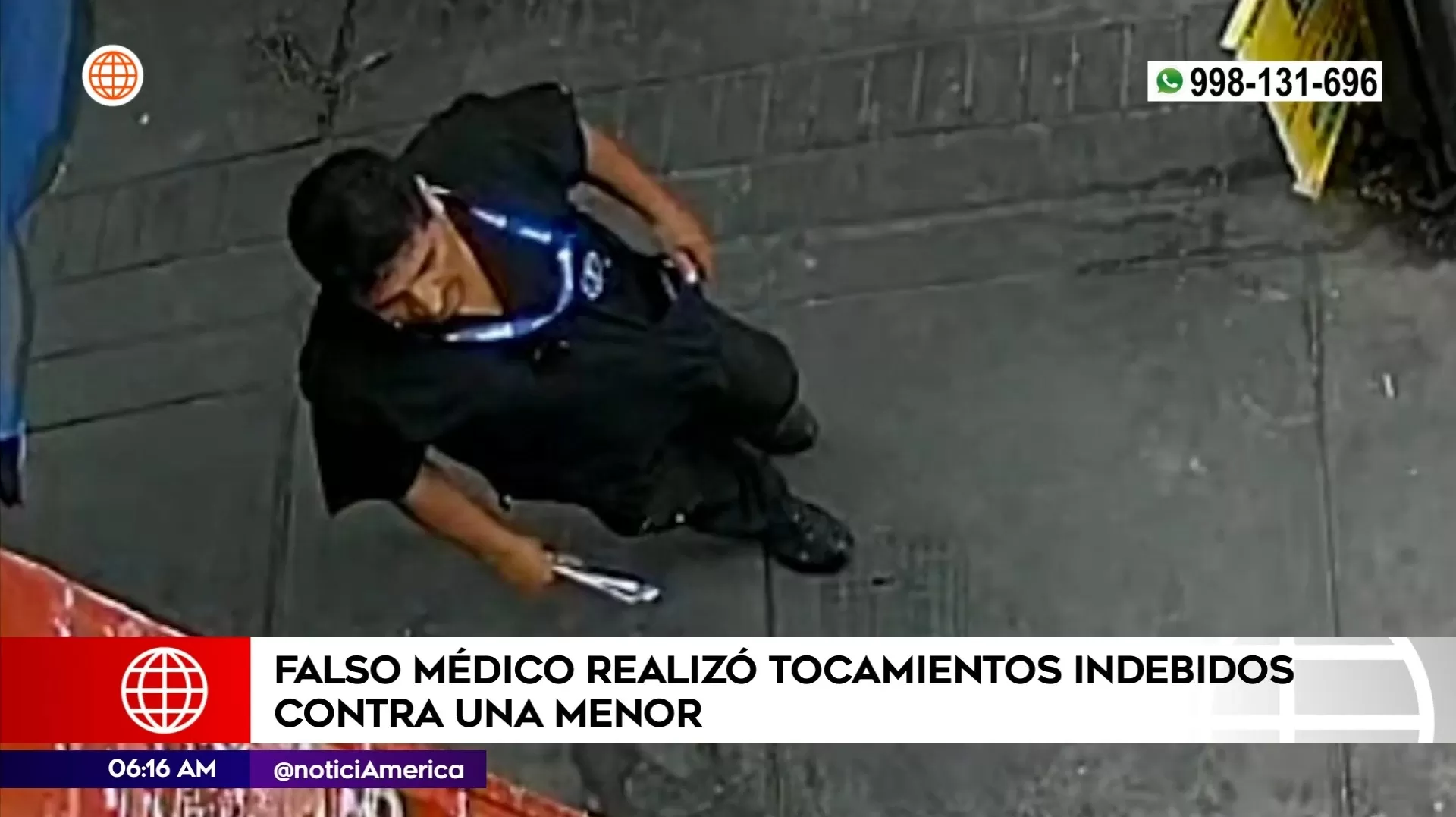 Sujeto fue captado por cámaras de seguridad | Imagen: América Televisión