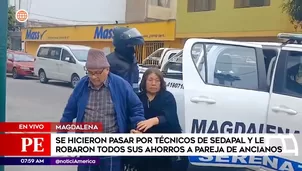 Falsos técnicos de Sedapal robaron ahorros a ancianos en Magdalena. Foto y video: América Noticias