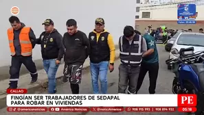 Fingían ser trabajadores de Sedapal para robar en viviendas en el Callao. Foto y video: América Noticias