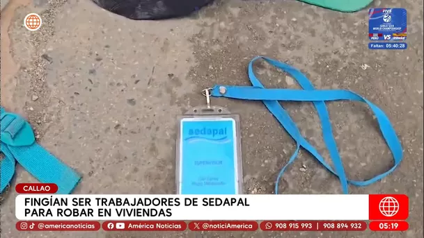 Fingían ser trabajadores de Sedapal para robar en viviendas en el Callao. Foto: América Noticias