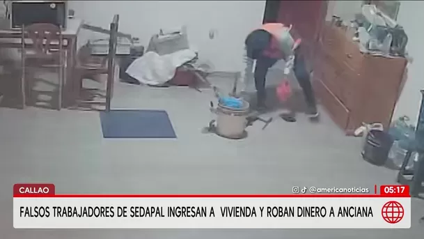 Falsos trabajadores de Sedapal roban dinero a adulta mayor en Callao. Foto: América Noticias Falsos trabajadores de Sedapal roban dinero a adulta mayor en Callao. Foto: América Noticias