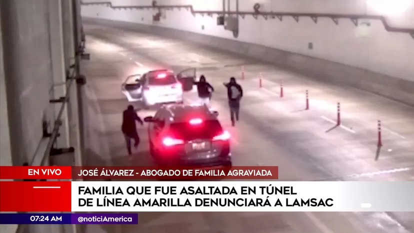 Familia asaltada en túnel de Línea Amarilla acusa a Lamsac de no colaborar con investigaciones
