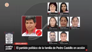 Partido político de la familia de Pedro Castillo en acción