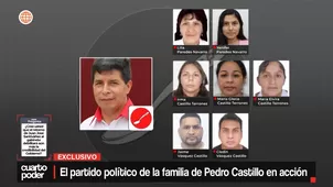Partido político de la familia de Pedro Castillo en acción