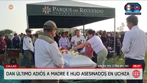Familia despide a madre e hijo asesinados en Uchiza. Foto y video: América Noticias