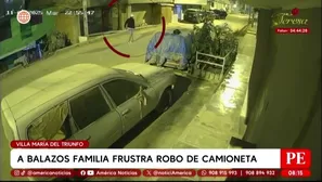 Robo de camioneta fue frustrado a balazos en Villa María del Triunfo. Foto y video: AN