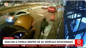 Asaltan a familia dentro de su vehículo estacionado en Miraflores. Foto y video: América Noticias