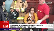 Familia de herida tras explosión de buzón eléctrico pide ayuda