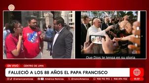 El milagro que vivió un niño peruano con el papa Francisco en Lima. Foto y video: América Noticias
