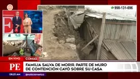 Muro cayó sobre vivienda en Comas. Foto y video: América Noticias