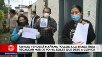 Familia venderá pollos a la brasa para recaudar fondos.