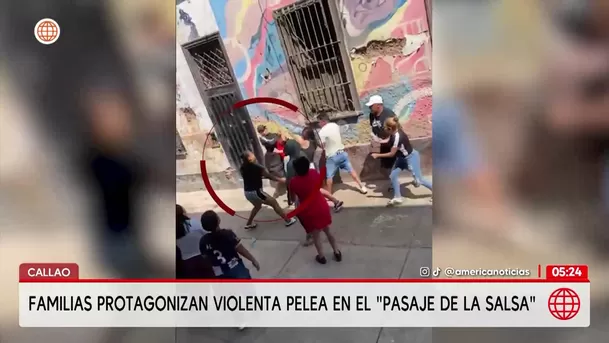 Familias se enfrentan con cuchillos y armas de fuego en el Pasaje de la Salsa. Foto: América Noticias