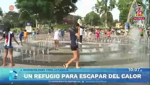 Familias se refugian del calor en el Circuito Mágico del Agua/ Video y Foto: América Noticias