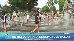 Familias se refugian del calor en el Circuito Mágico del Agua/ Video y Foto: América Noticias