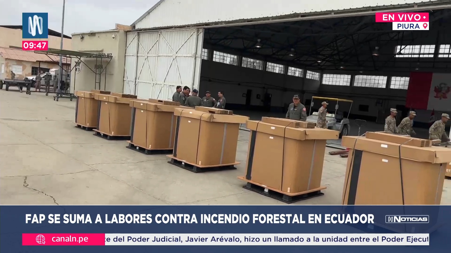 FAP se suma a labores contra incendio forestal en Ecuador