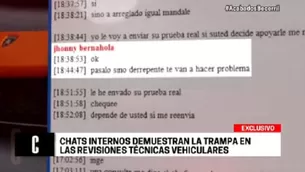 Chats demuestran trampa en las revisiones técnicas. Foto: Canal N