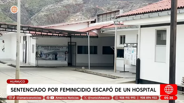 Feminicida sentenciado escapó de hospital en Huánuco con ayuda de cómplices. Foto: América Noticias Feminicida sentenciado escapó de hospital en Huánuco con ayuda de cómplices. Foto: América Noticias