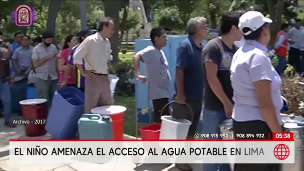Fenómeno El Niño amenaza el suministro de agua potable en Lima. Foto: América Noticias Fenómeno El Niño amenaza el suministro de agua potable en Lima. Foto: América Noticias