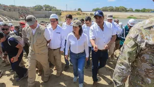 La presidenta de la República, Keiko Fujimori, supervisó los trabajos de prevención que se ejecutan en la región Piura ante una eventual temporada de lluvias intensas asociada al Fenómeno El Niño y destacó avance del 30%./ Video: Canal N