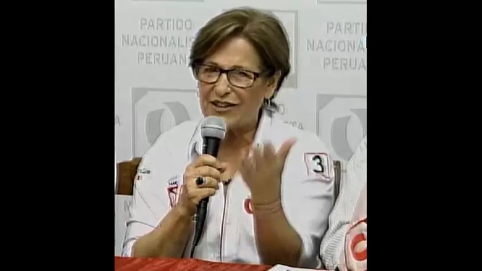 Susana Villarán. Candidata a la vicepresidencia por el Partido Nacionalista.