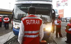 Feriado largo: Sutran intensificará operativos contra el transporte informal - Noticias de sutran