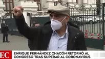 Enrique Fernández Chacón, congresista del Frente Amplio, retornó al Parlamento