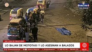 Sicario mató a venezolano tras bajarlo de mototaxi en SJM. Foto y video: Canal N