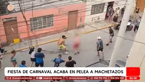 Fiesta de carnaval acaba en pelea a machetazos en Lurín. Foto y video: América Noticias