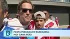 Fiesta peruana en Barcelona: Hoy gana Perú