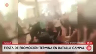 Fiesta de promoción termina en pelea entre padres en Huaraz