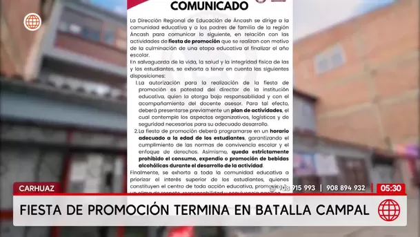 Fiesta de promoción de primaria termina en batalla campal entre padres en Huaraz. Foto: América Noticias Fiesta de promoción de primaria termina en batalla campal entre padres en Huaraz. Foto: América Noticias