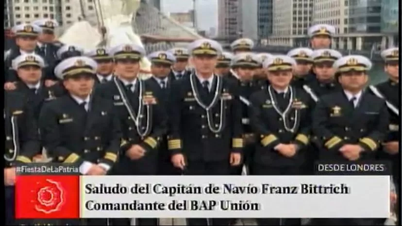 Fiestas Patrias: BAP Unión de la Marina de Guerra envió saludo desde Londres