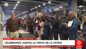 Familias se reencontraron en el aeropuerto Jorge Chávez este 28 de julio por Fiestas Patrias. / Video: América Noticias