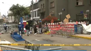 Desde el último domingo, se dio inicio a los trabajos para retirar los toldos y las tribunas en la avenida Brasil. / Video: Canal N