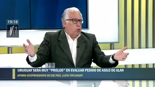 Alan García permanece en la residencia de la embajada de Uruguay. Foto: captura de TV