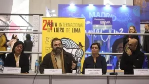 Conferencia de prensa en FIL Lima. Foto: Reiva