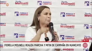 Fiorella Molinelli inicia campaña en Huancayo con críticas a Jerí/ América Noticias