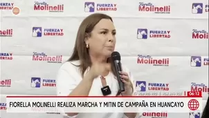 Fiorella Molinelli inicia campaña en Huancayo con críticas a Jerí/ América Noticias