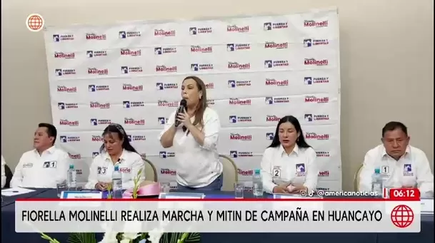 Fiorella Molinelli lanza su campaña presidencial en Junín con críticas al Gobierno/ América Noticias