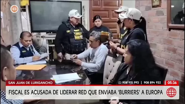 Fiscal es acusada de liderar red que enviaba burriers a Europa. Foto: Unidad de investigación Fiscal es acusada de liderar red que enviaba burriers a Europa. Foto: Unidad de investigación