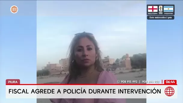 Fiscal agrede a cabezazos a policía en Piura. Foto: América Noticias Fiscal agrede a cabezazos a policía en Piura. Foto: América Noticias
