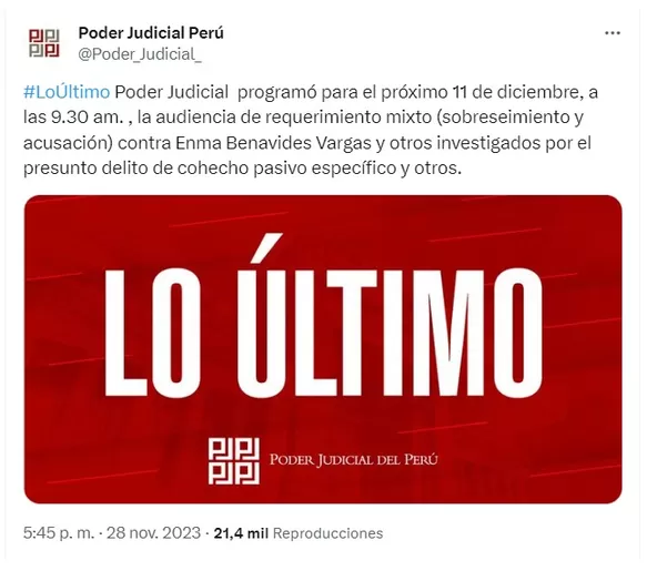 Foto: Poder Judicial 