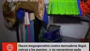 Operativo contra mercadería ilegal. América Noticias