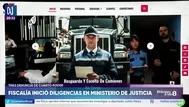 Fiscalía en diligencia en sede del Ministerio de Justicia
